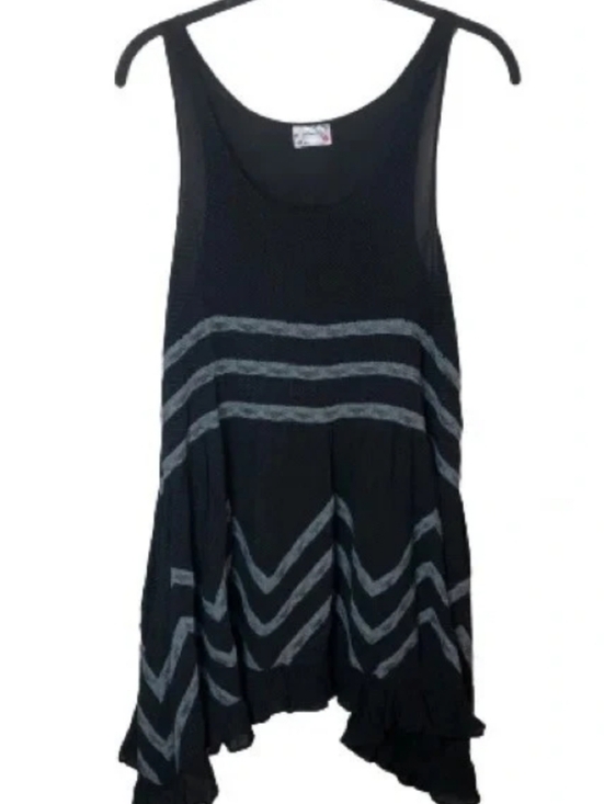 M • Intimately Free People • Voile and Lace Polka Dot Trapeze Slip - Picture 2 of 9